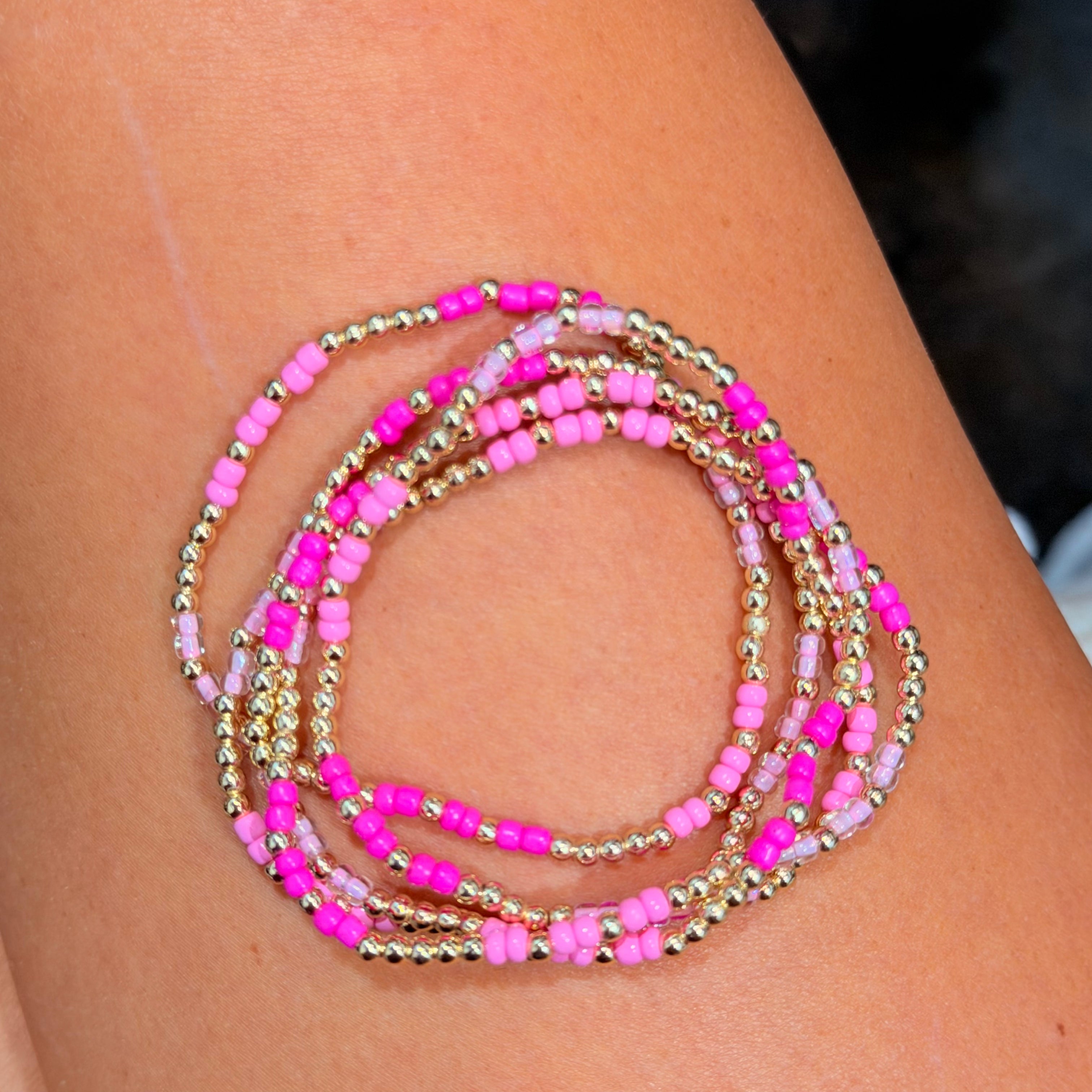 Pink Variety Color POP bracelets: S144