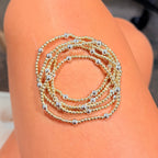 Silver Kisses 3mm Gold Filled/5mm Silver Bracelet : S149