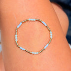 White Pearly Pop Bracelet : S147