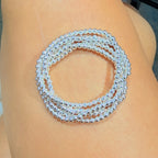 4mm Silver Beaded Bracelet : S148