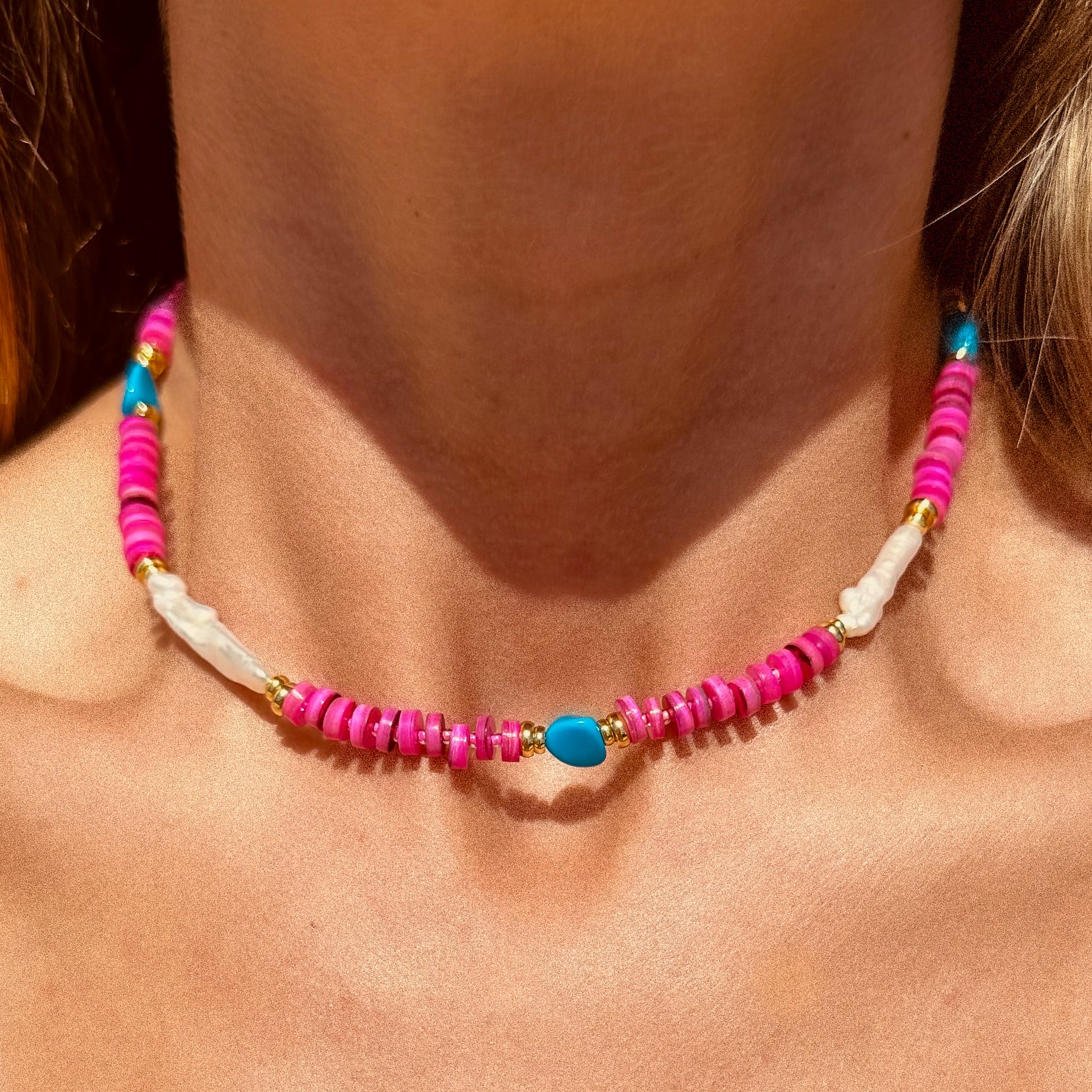 Pink Mermaid Pearl Necklace - N165