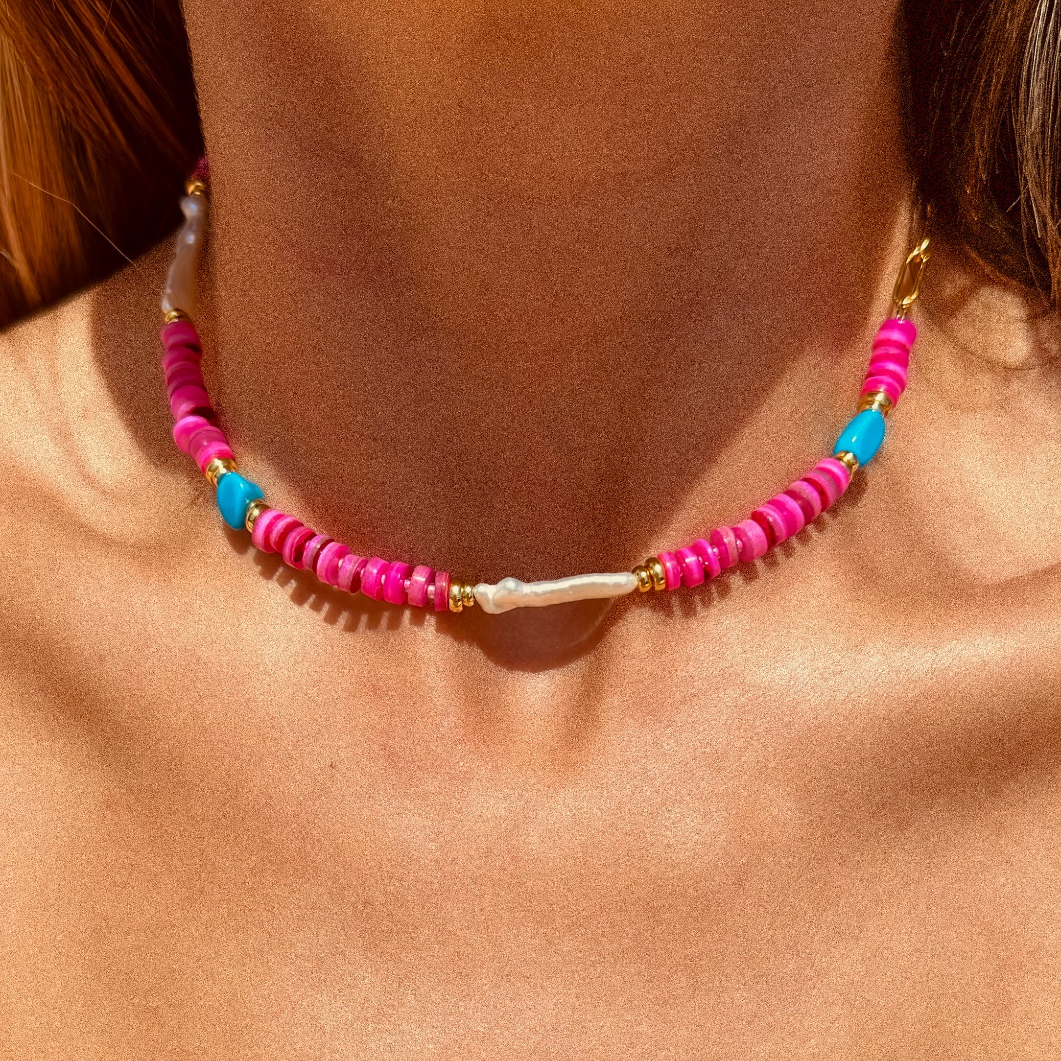 Pink Mermaid Pearl Necklace - N165