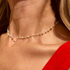 Ethiopian Opal Vermeil Chain Necklace - N168