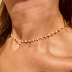 Ethiopian Opal Micro Vermeil Chain Necklace - N167