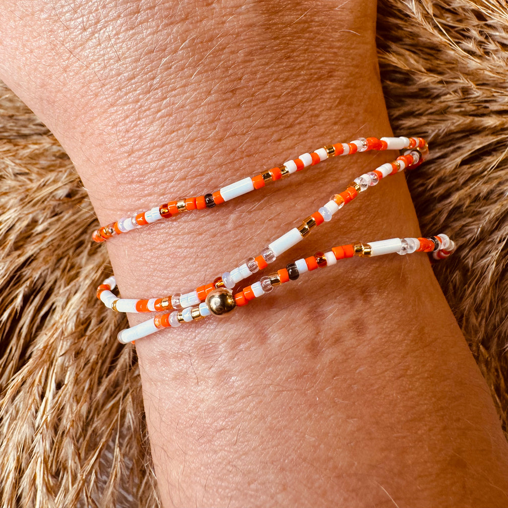 Orange & White Bracelet - S32