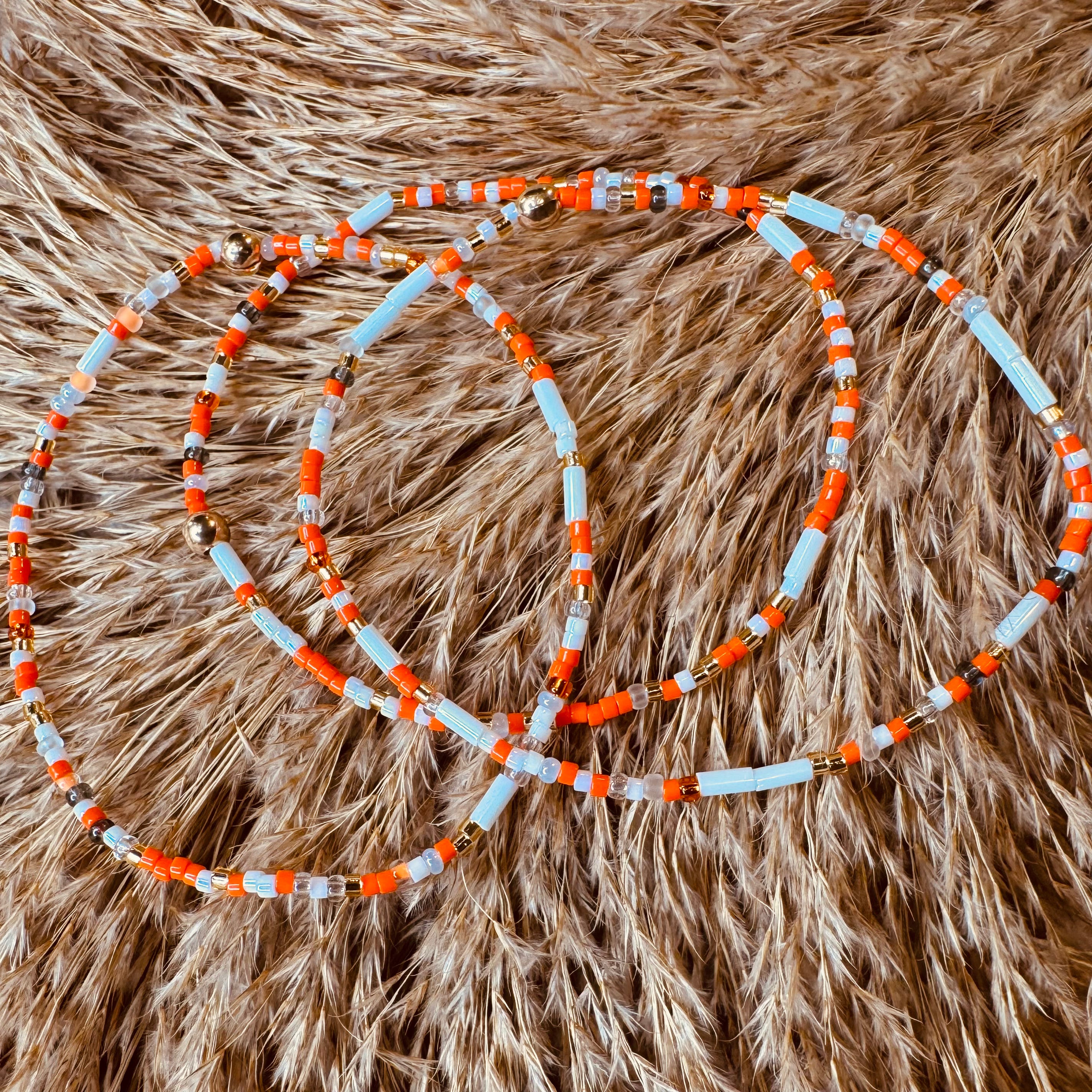 Orange & White Bracelet - S32
