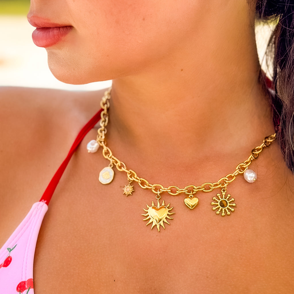 Sun-Kissed Flame Necklace  - N30