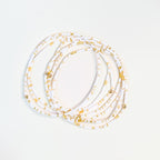 White Confetti  Anklet - K15