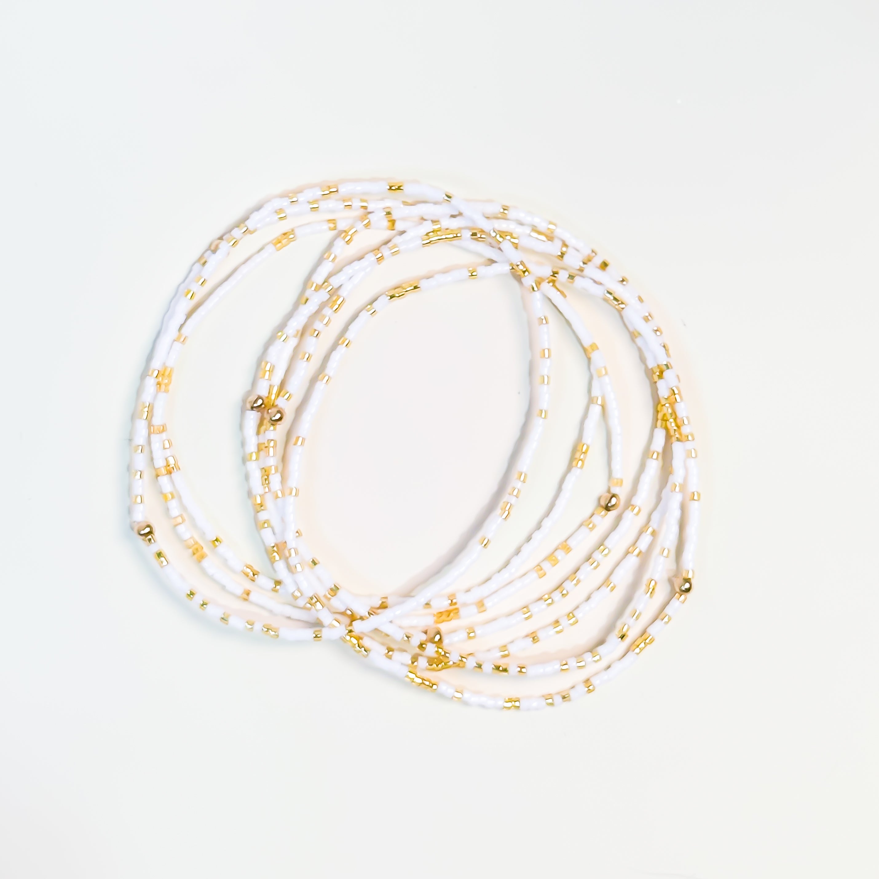 White Confetti  Anklet - K15