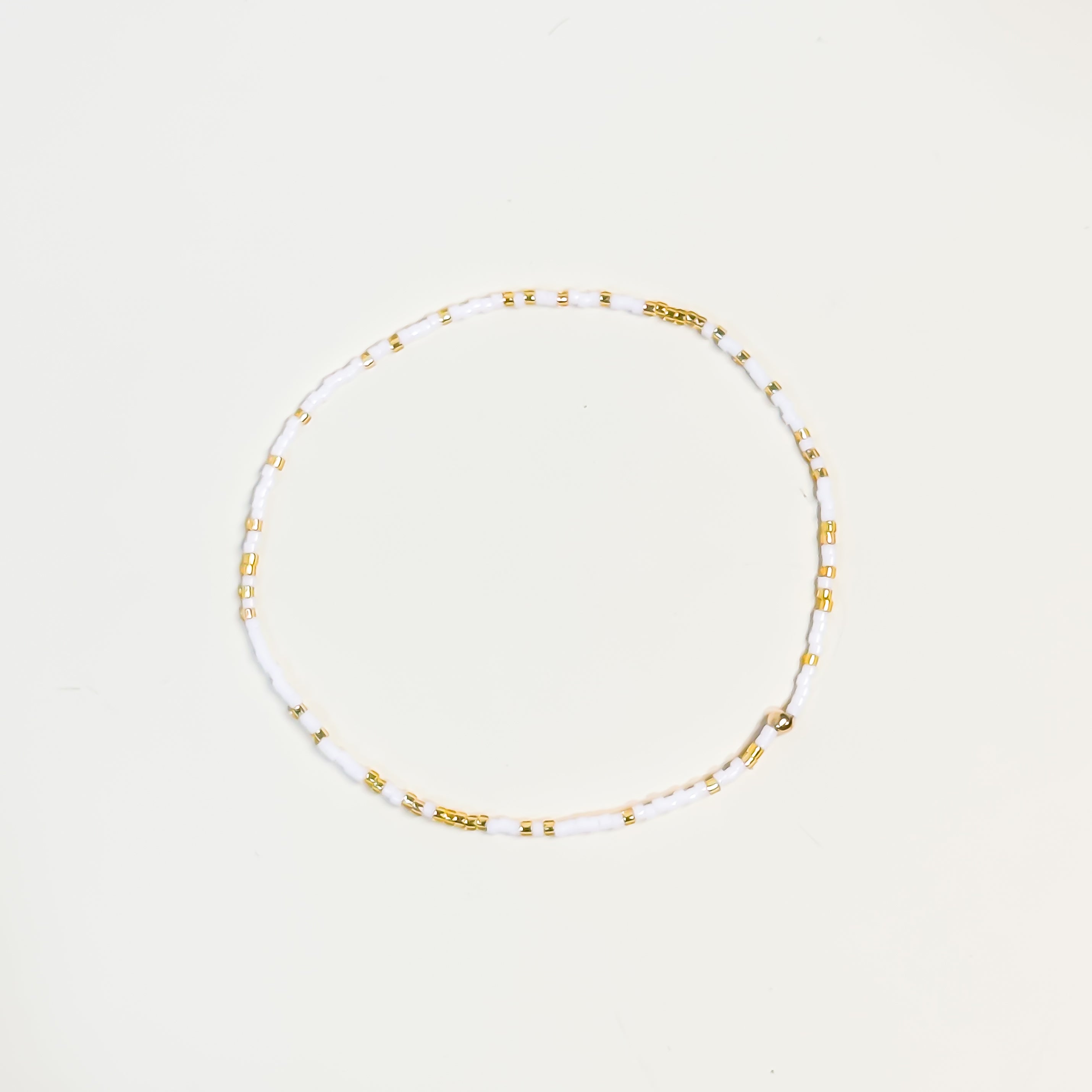 White Confetti  Anklet - K15