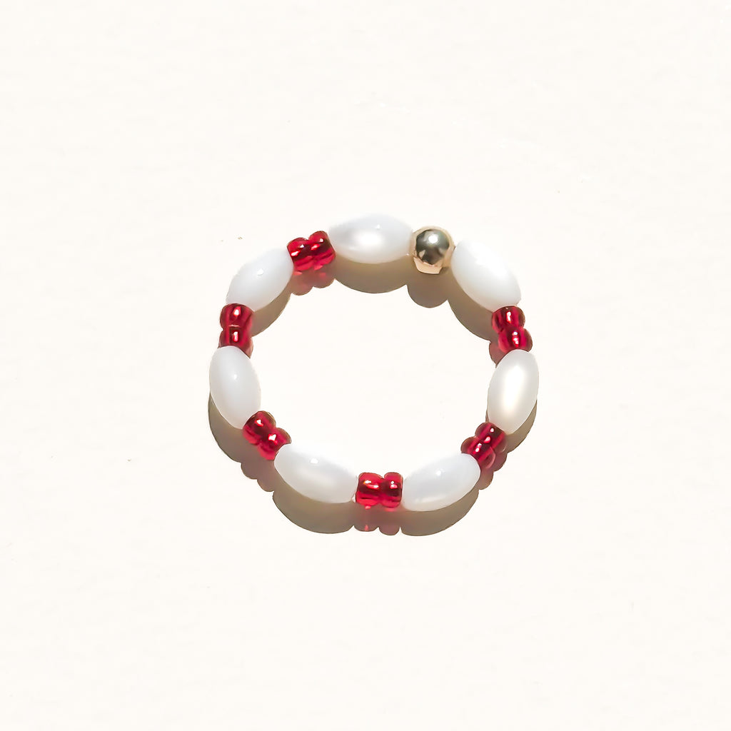 White & Red Ring  - B21