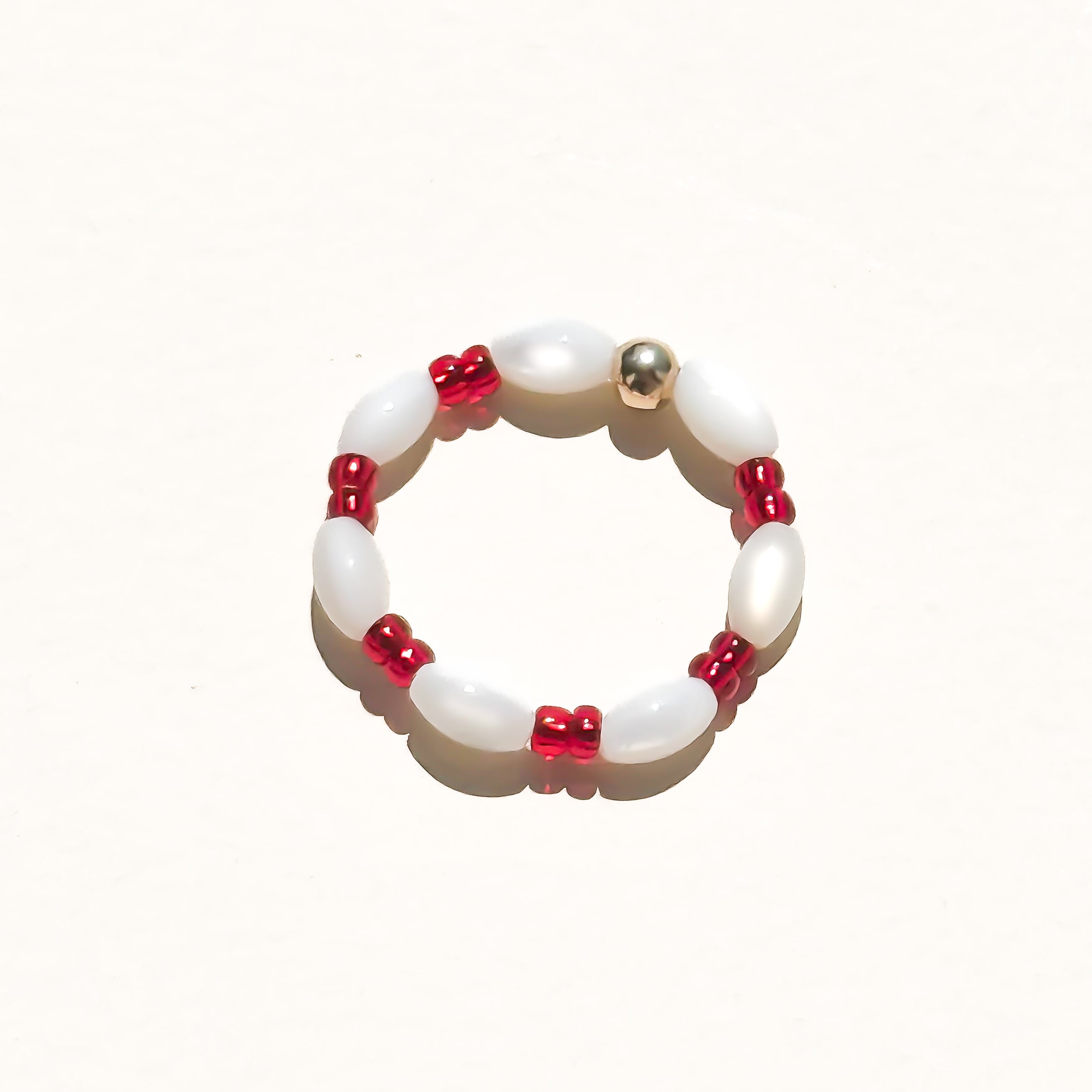 White & Red Ring  - B21