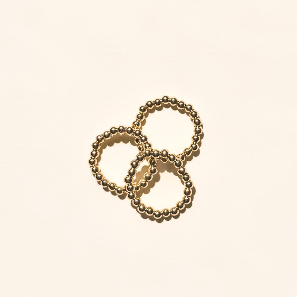 Lauren Beaded Band in Gold - B23