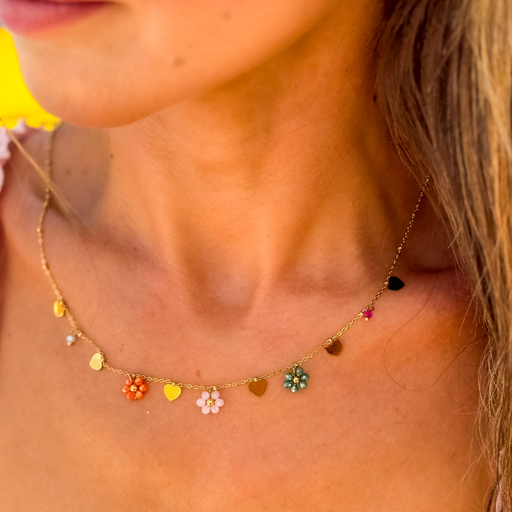 Summer Bloom Charm Necklace - N56