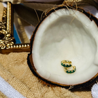Coastal Emerald Hoop Earrings - E11