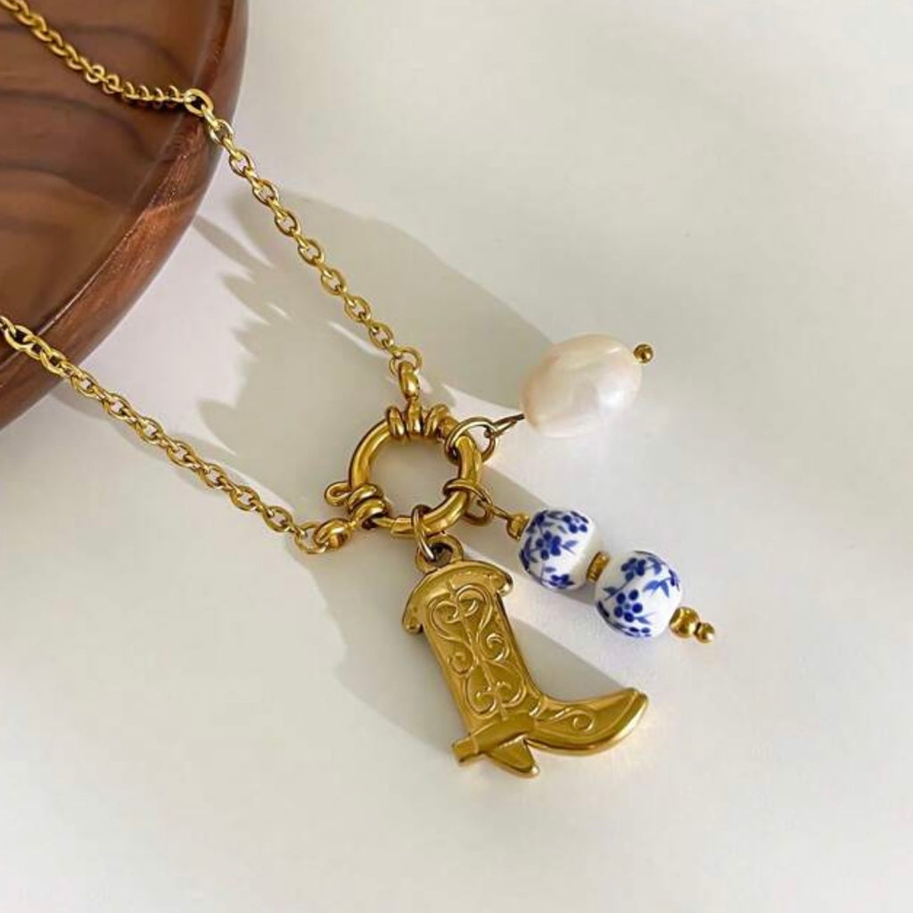 Southern Lace Charm Necklace - N10