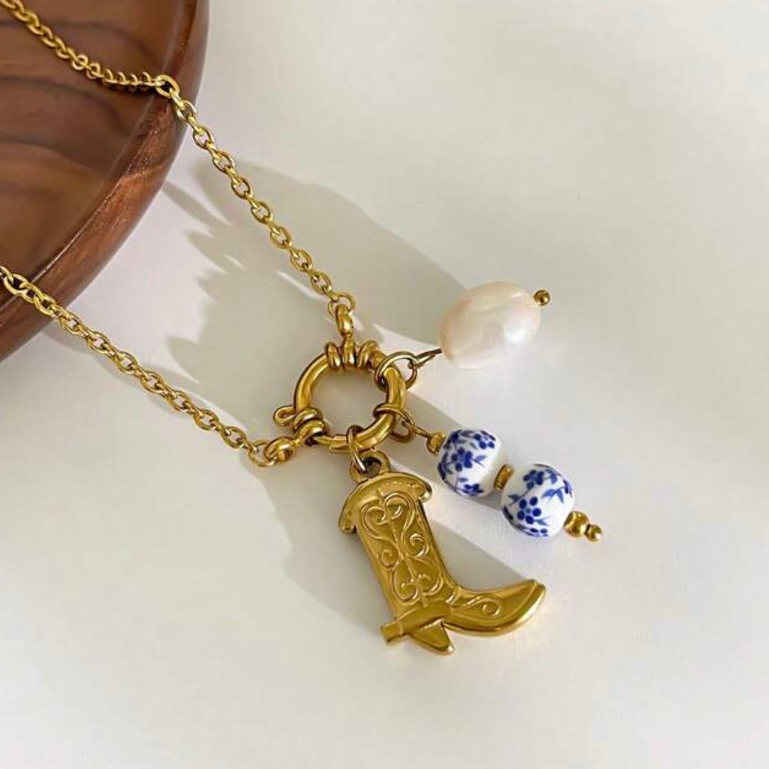 Southern Lace Charm Necklace - N10