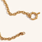 Gold Circle Charm Necklace - N8