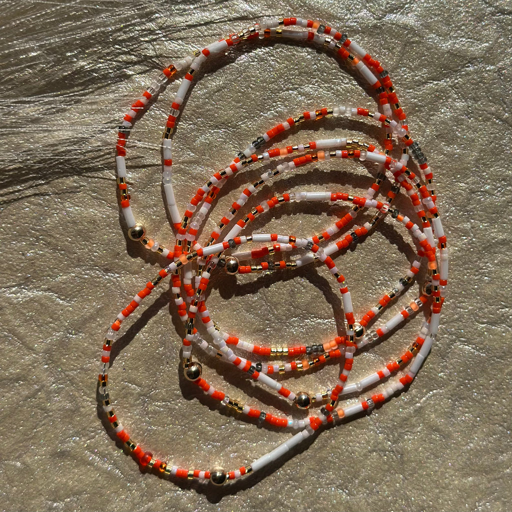 Orange & White Bracelet - S32