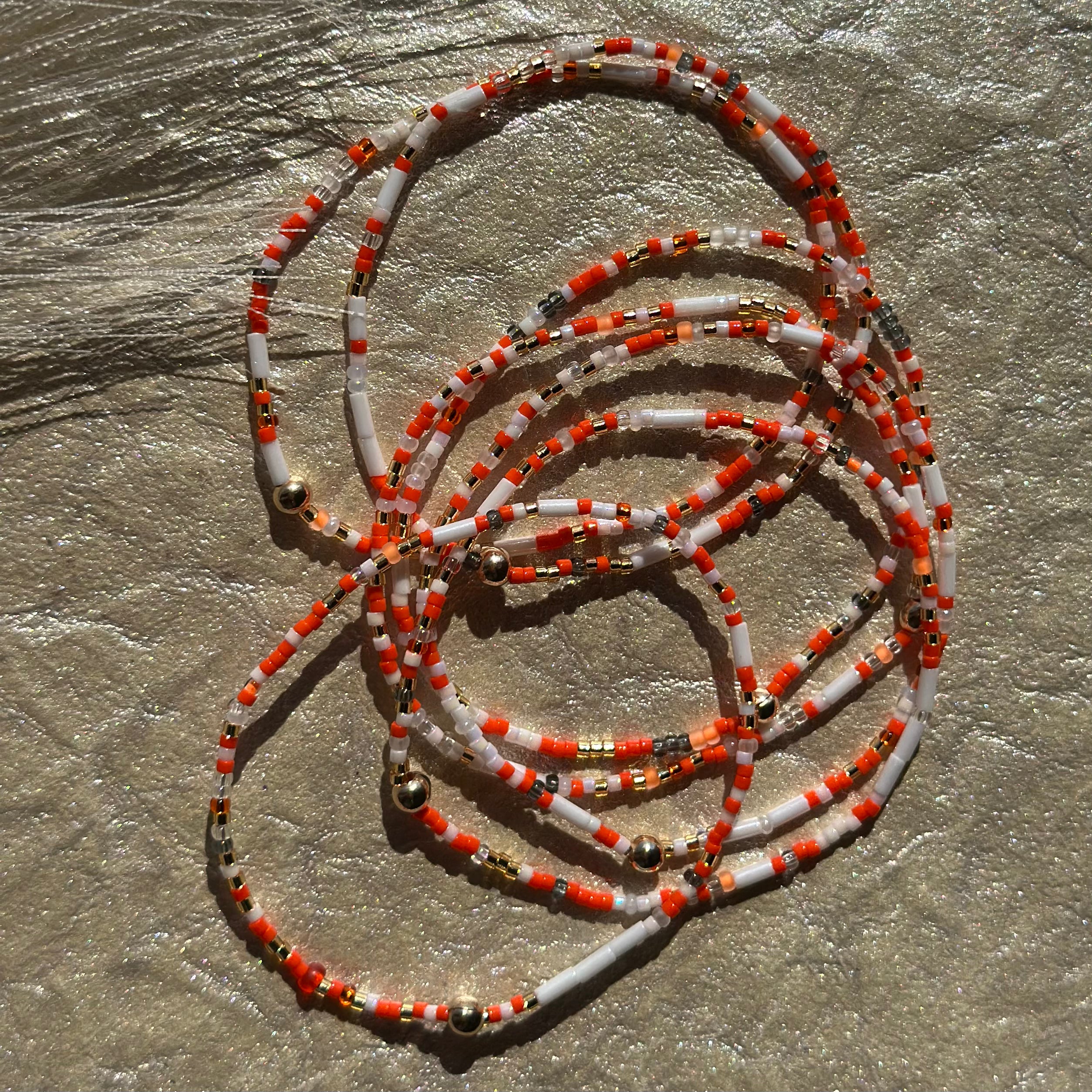 Orange & White Bracelet - S32