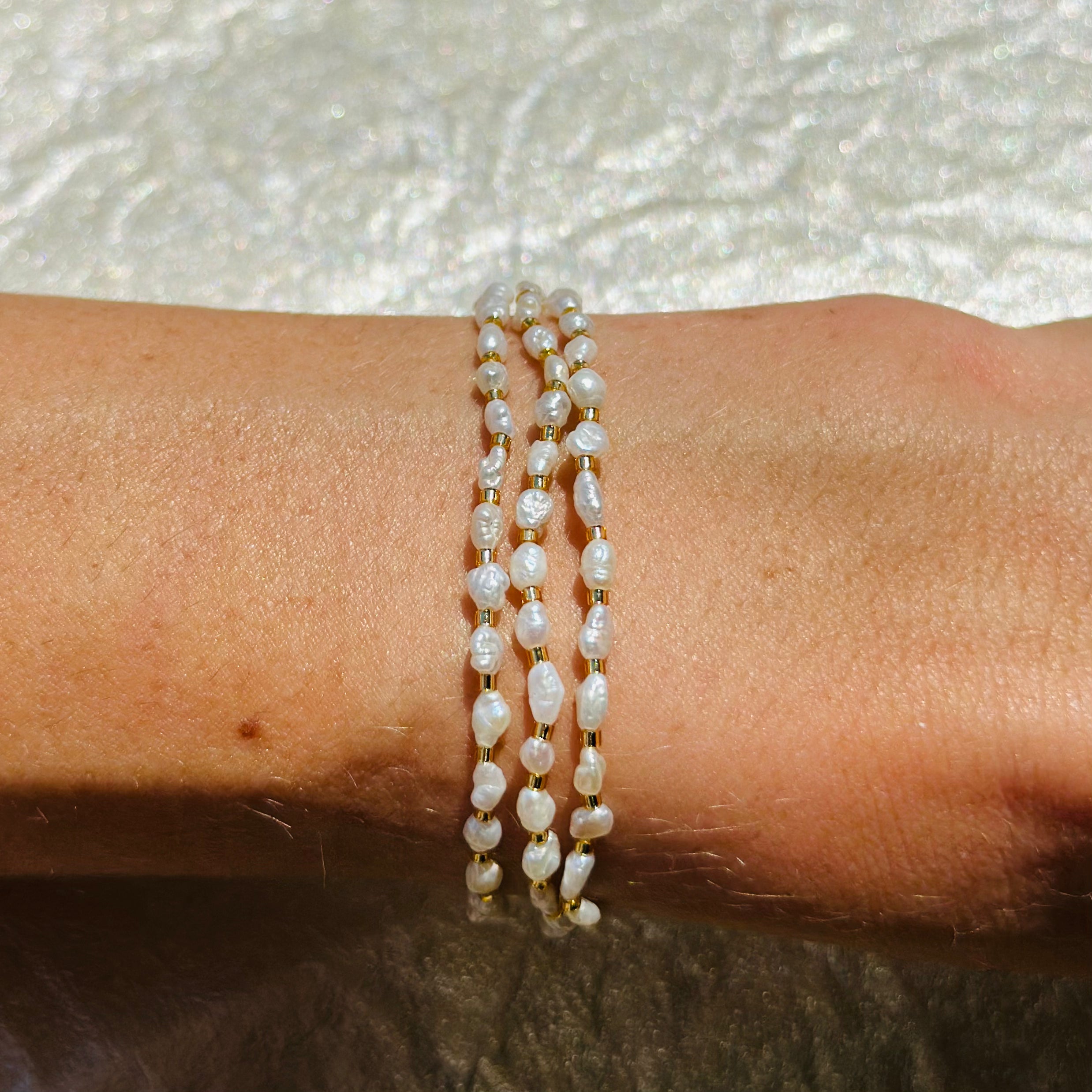 Mini Freshwater Pearl  Bracelet - S38