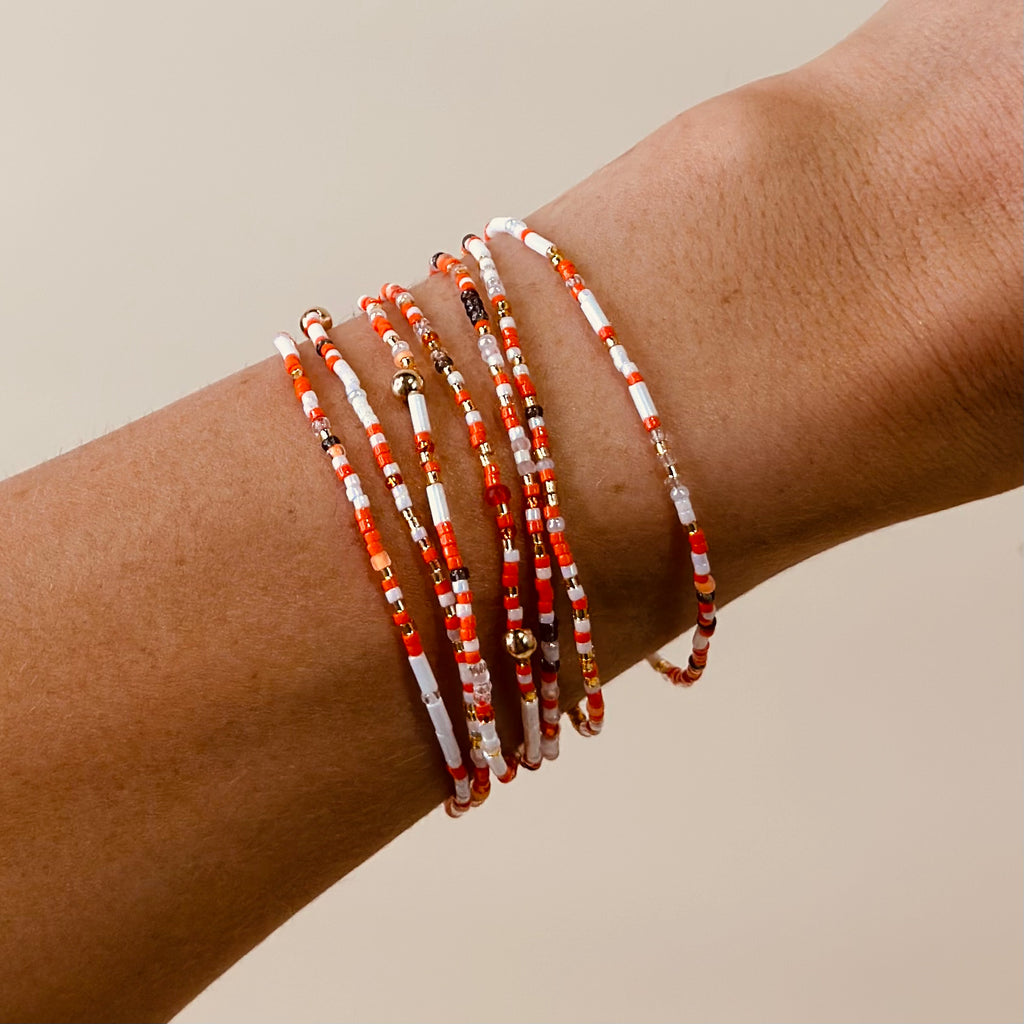 Orange & White Bracelet - S32