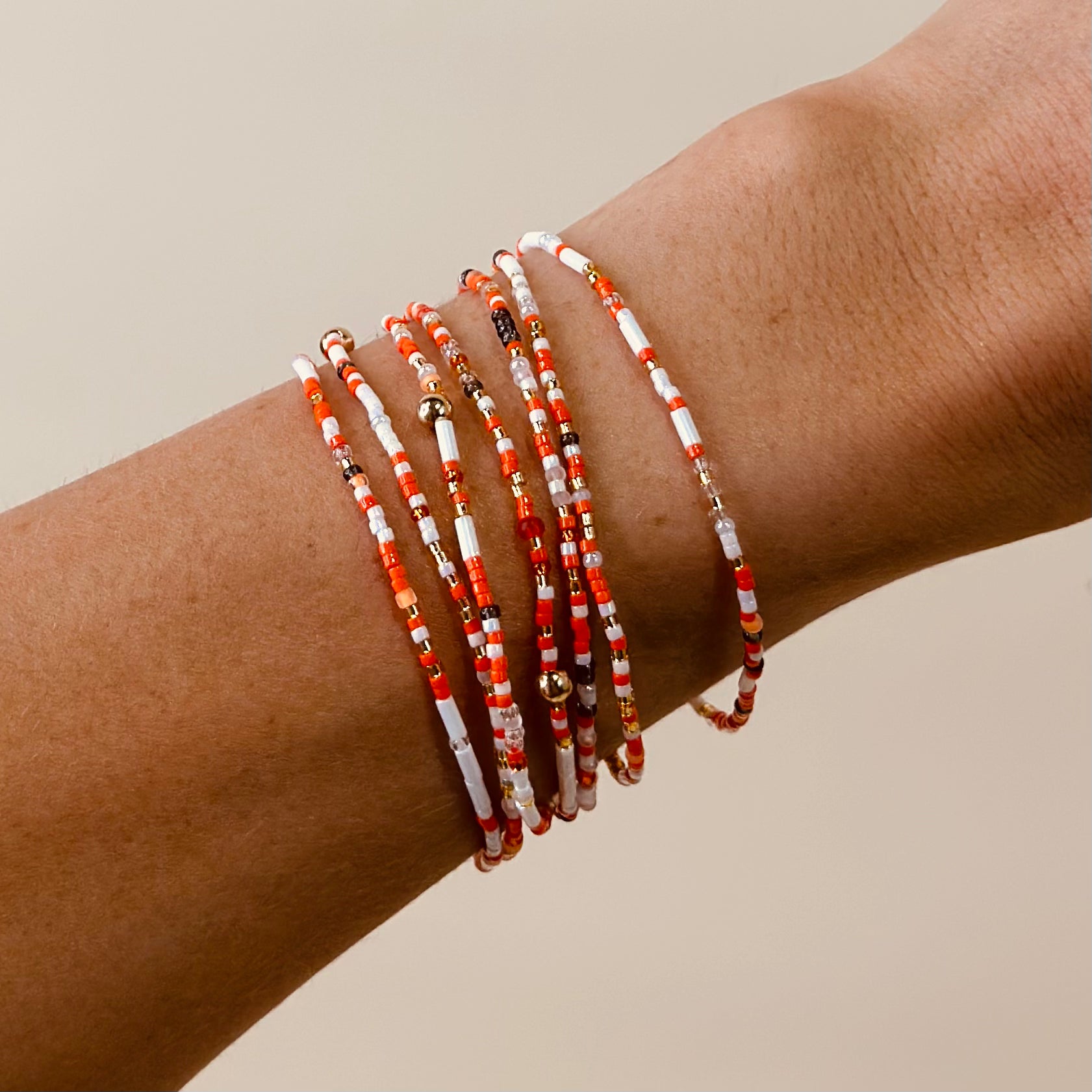 Orange & White Bracelet - S32