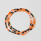 Orange Black & White Game Day Bracelet - S35