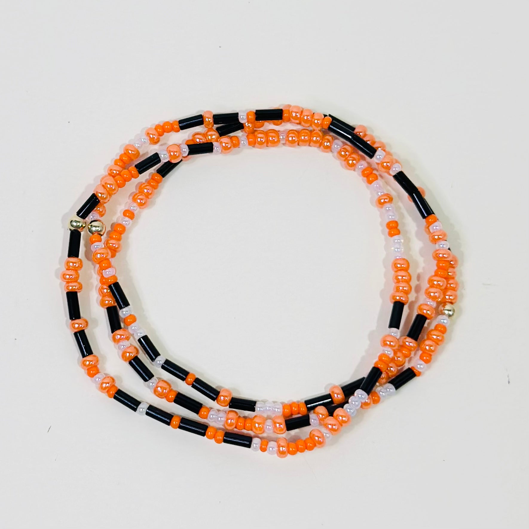 Orange Black & White Game Day Bracelet - S35