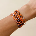 Orange Black & White Game Day Bracelet - S35