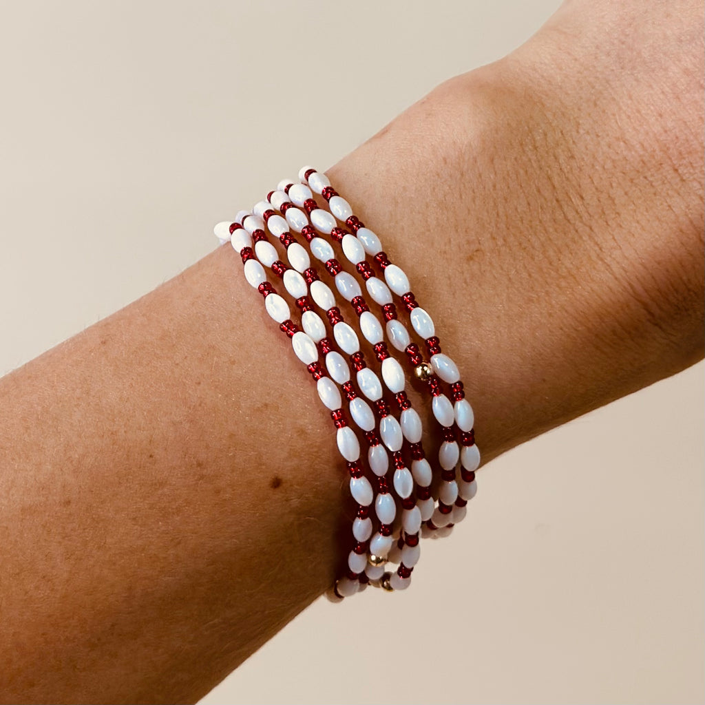 Shell & Red Bracelet - S40