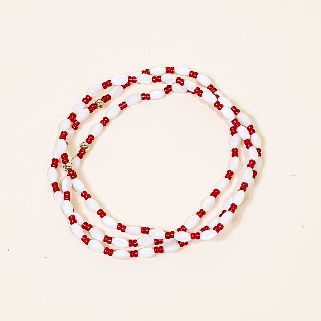 Shell & Red Bracelet - S40