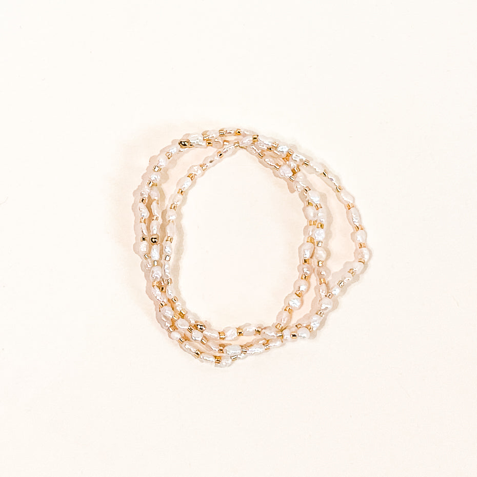 Mini Freshwater Pearl  Bracelet - S38