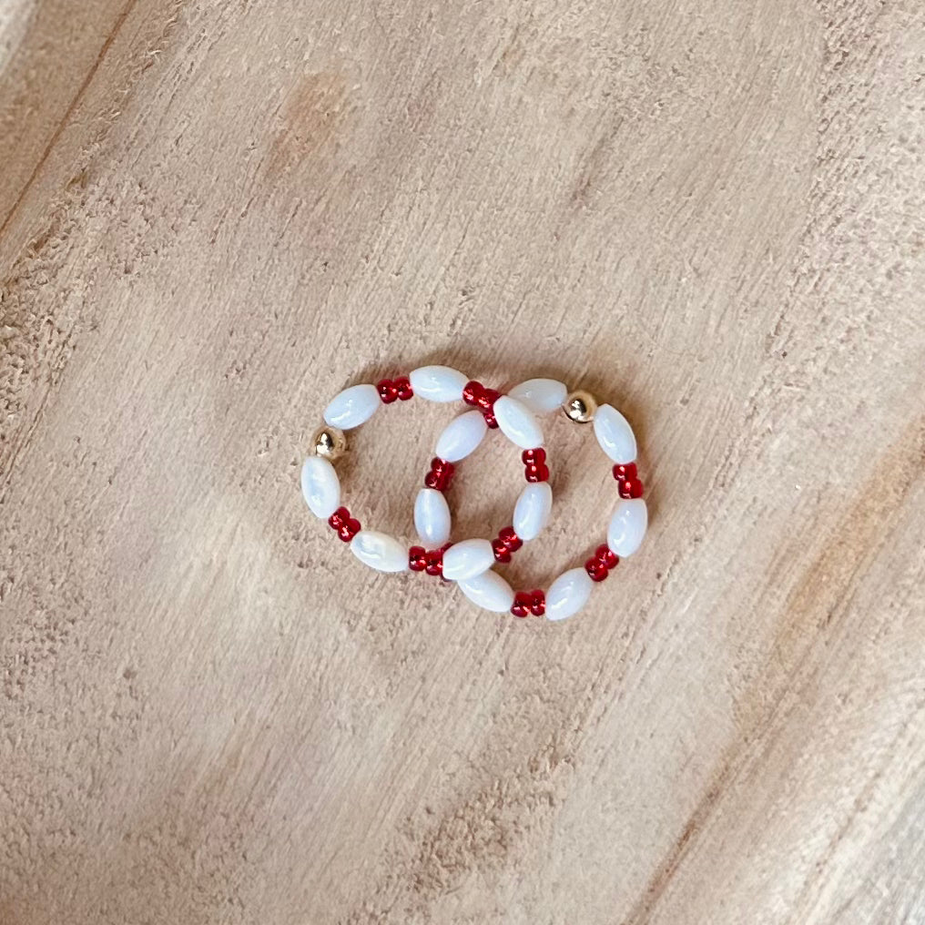 White & Red Ring  - B21