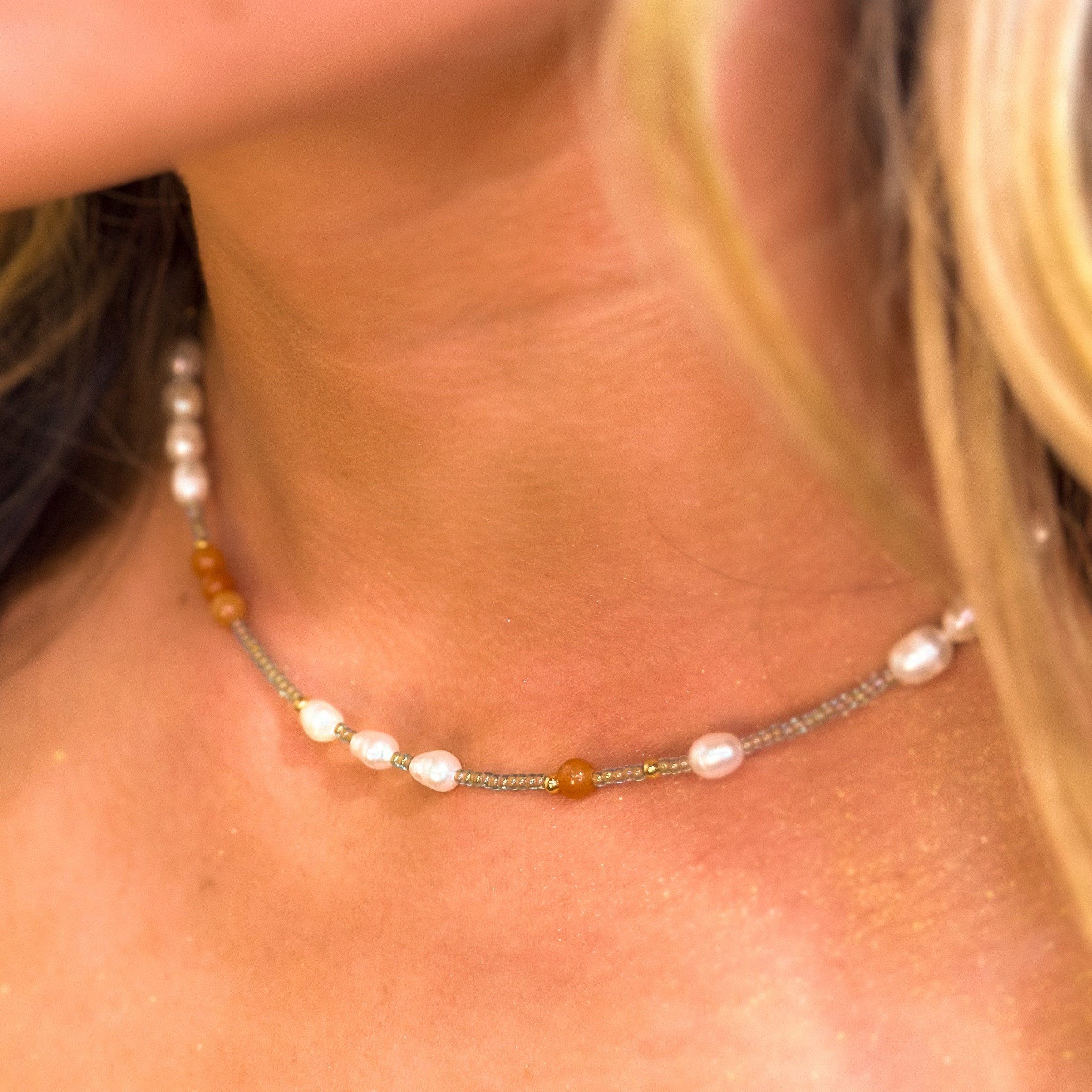 Citrus Pearl Necklace  - N57
