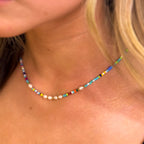 Freshwater Pearl & Colorful Bead Necklace - N58