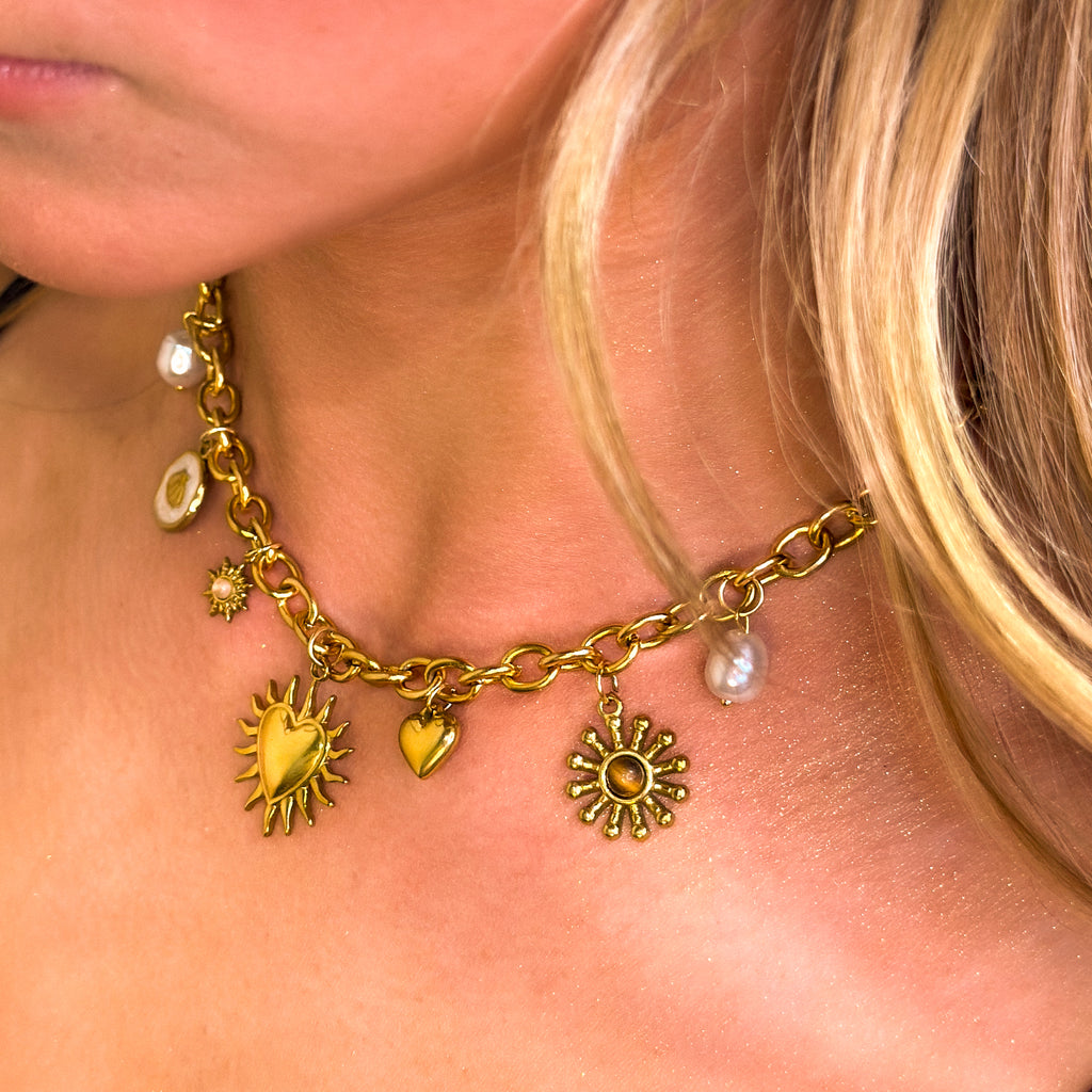 Sun-Kissed Flame Necklace  - N30