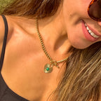 Après Green Heart Chain Necklace - N98