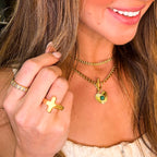 Après Green Heart Chain Necklace - N98