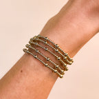 June Gold Fluted Bracelet - S119