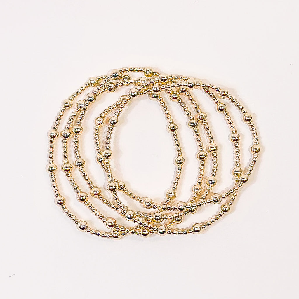 June Gold Fluted Bracelet - S119