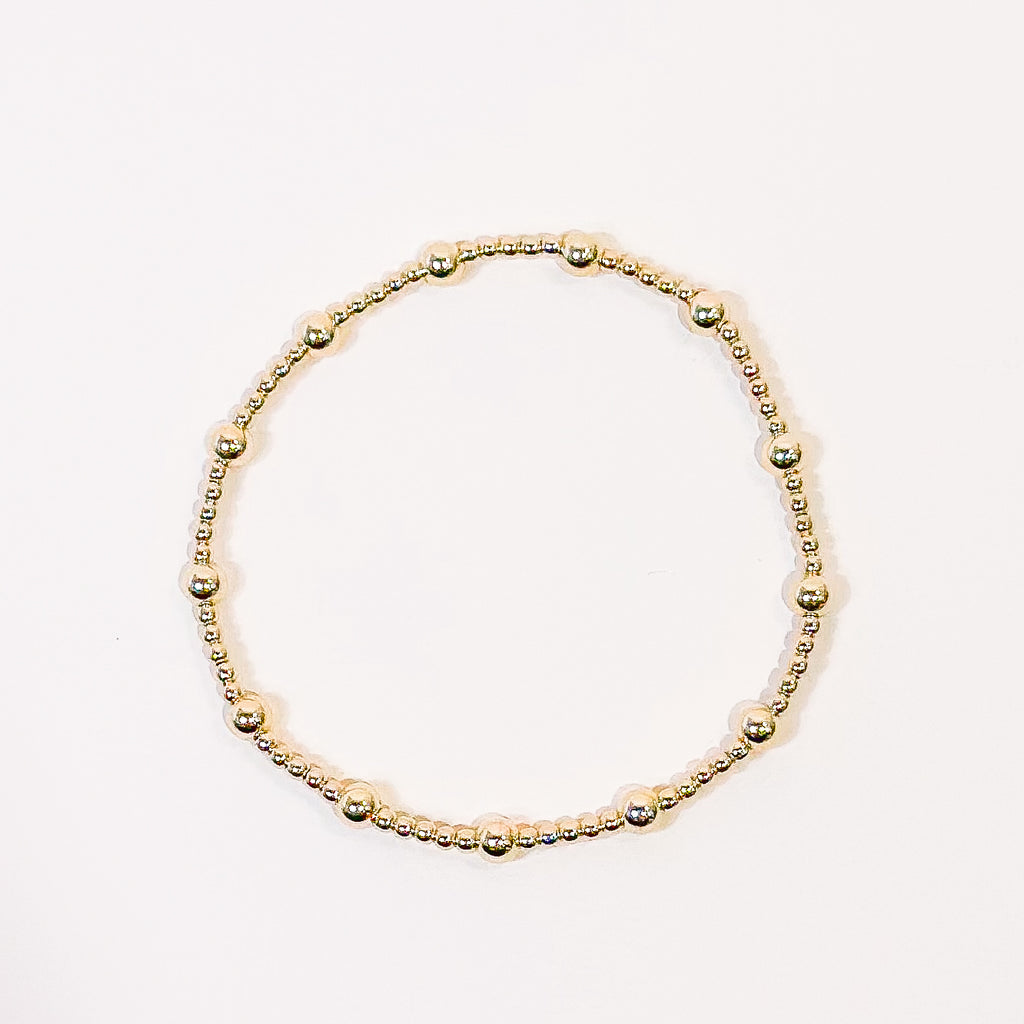 June Gold Fluted Bracelet - S119