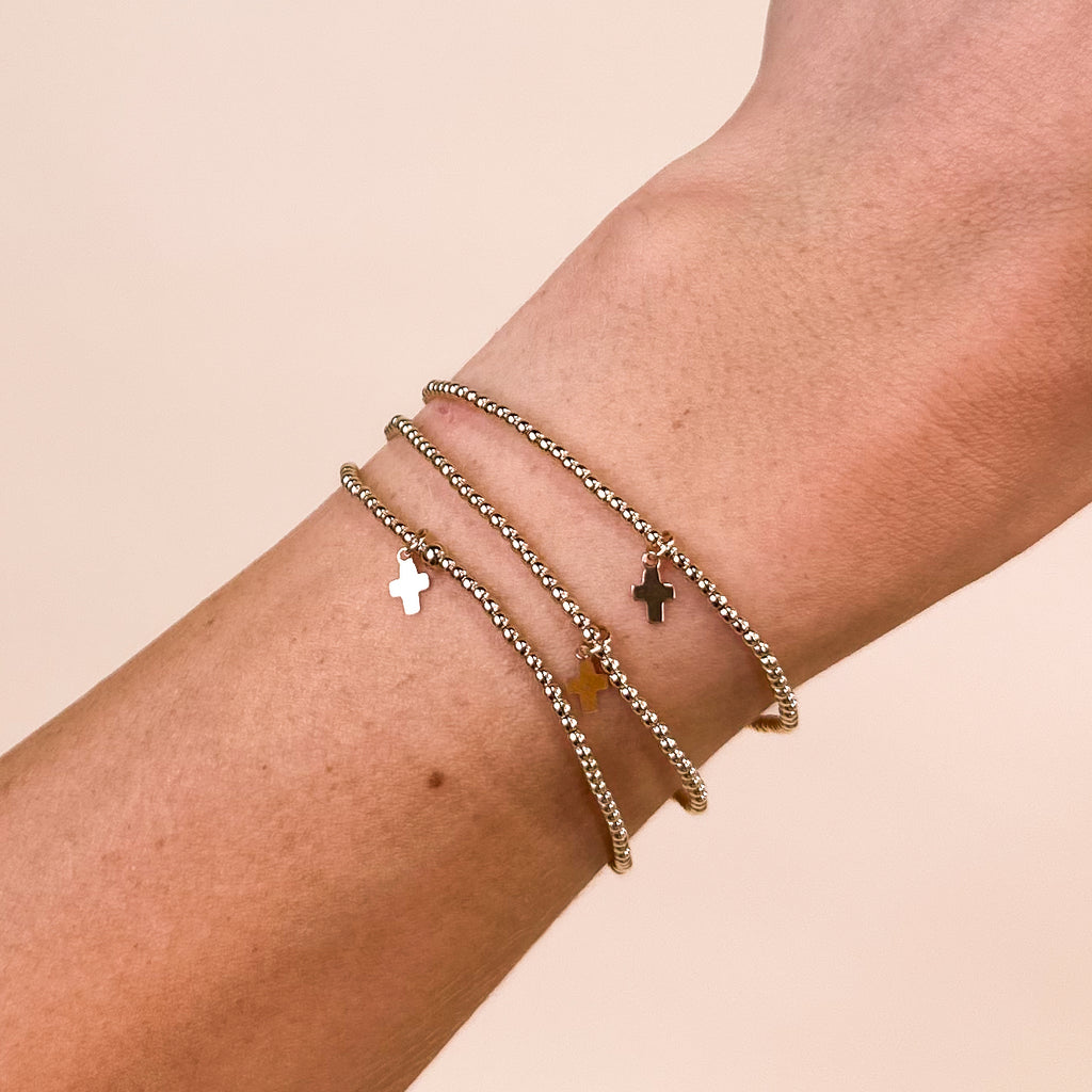Mini Cross Charm Bracelet - S122