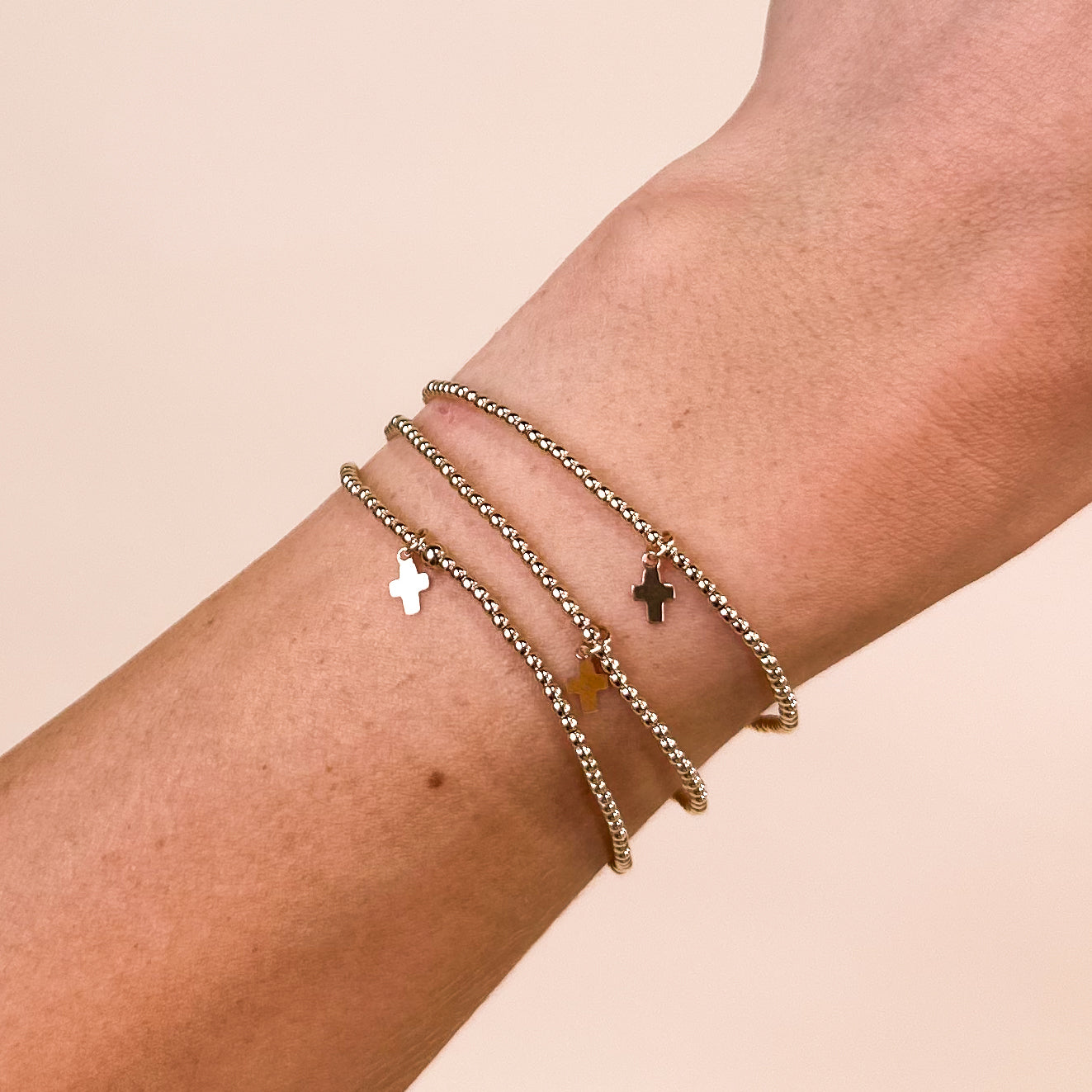 Mini Cross Charm Bracelet - S122