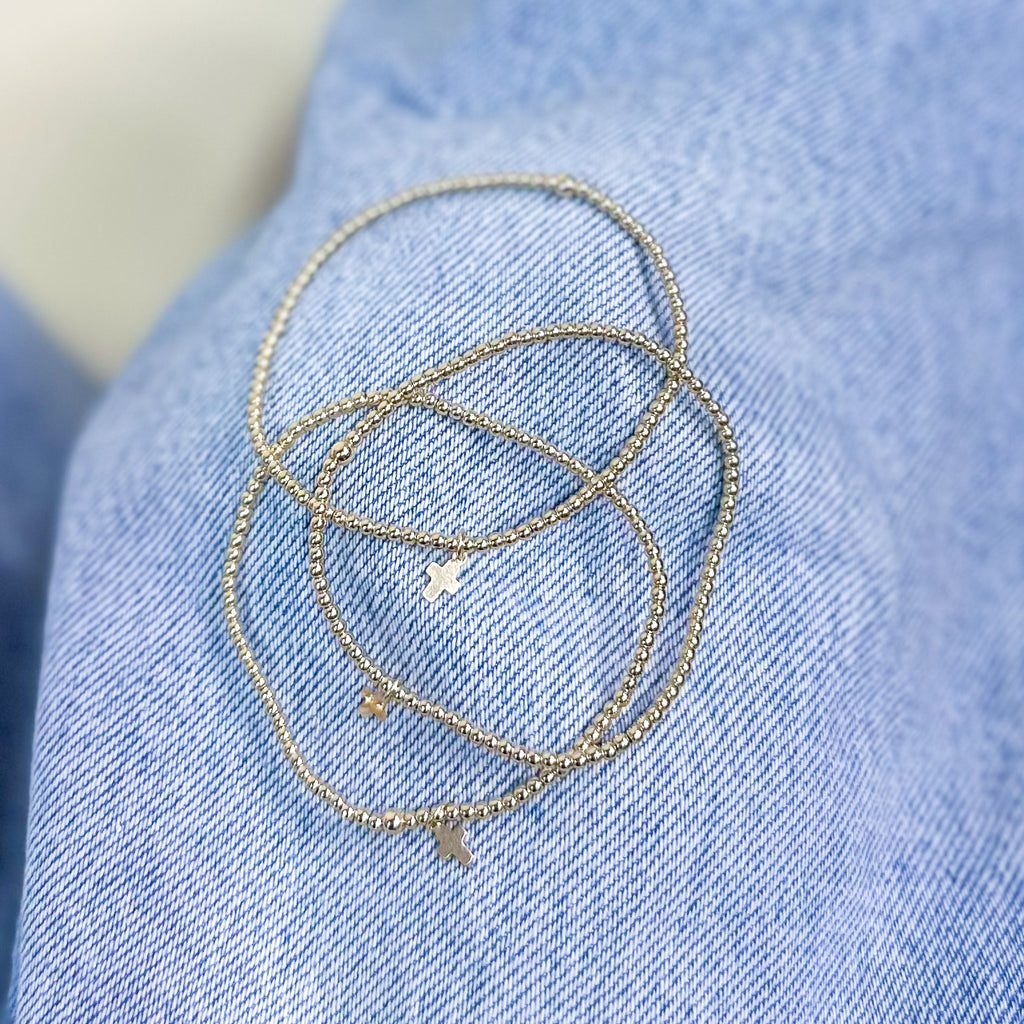 Mini Cross Charm Bracelet - S122