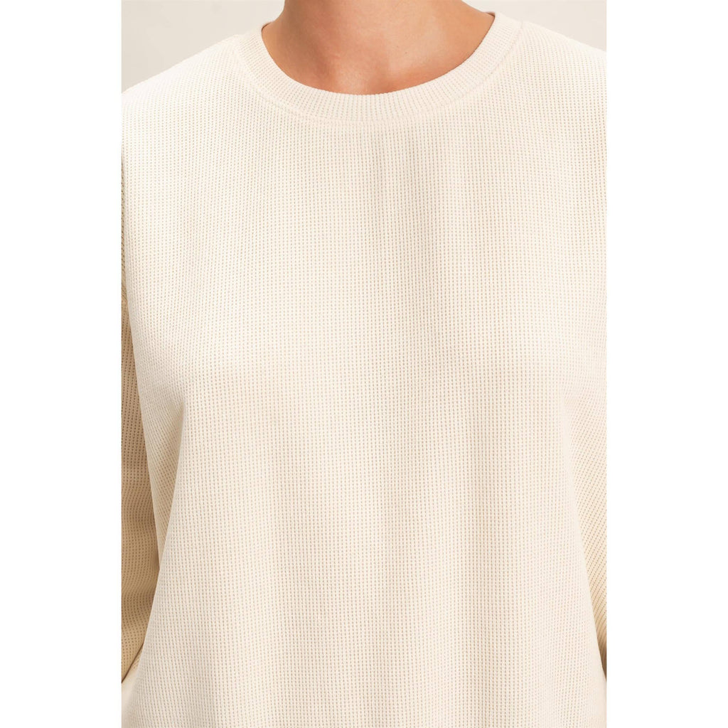 Waffle Knit Crew SET : ALPACA