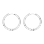 Everyday Silver Circle (18mm medium) Hoop Earrings - E120