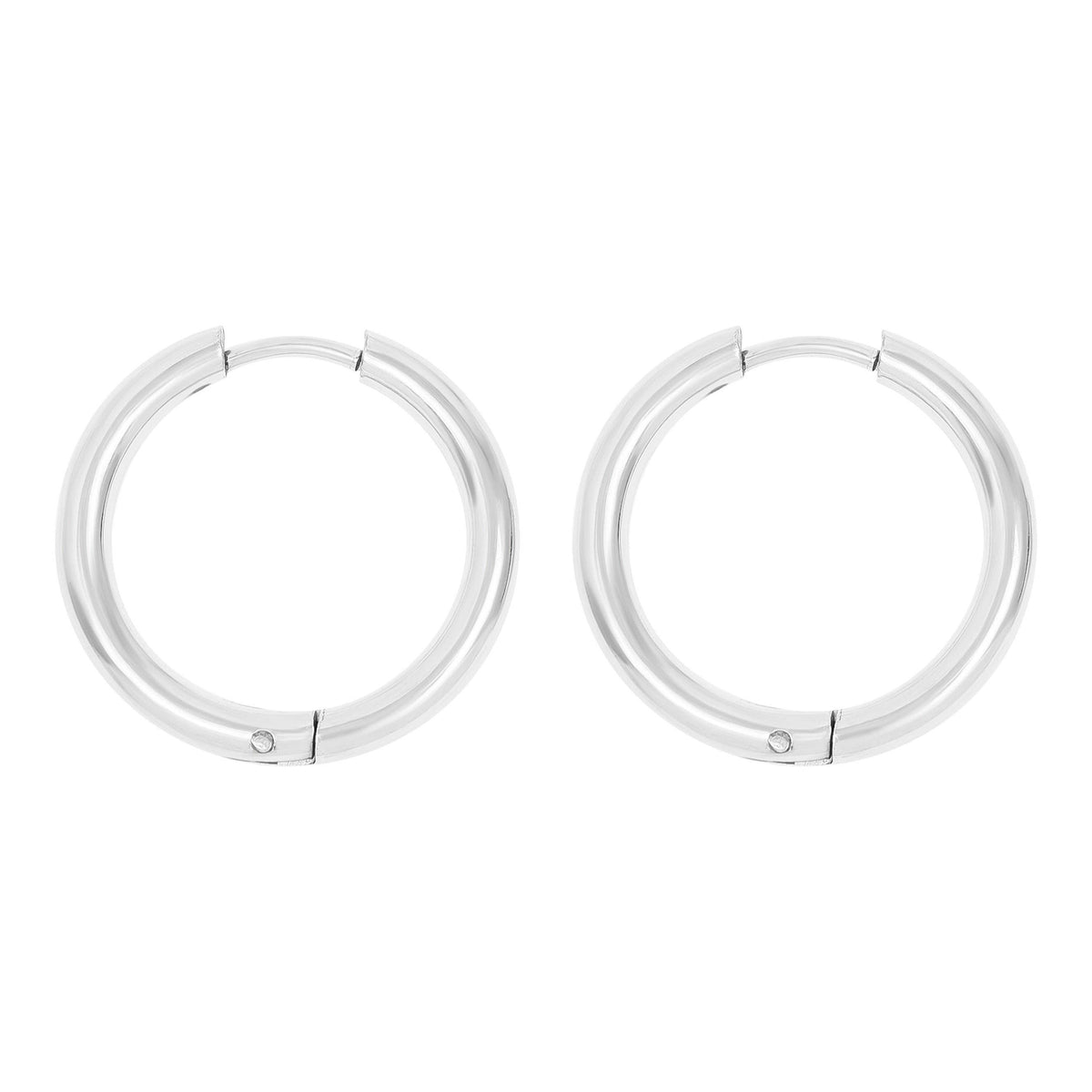 Everyday Silver Circle (18mm medium) Hoop Earrings - E120