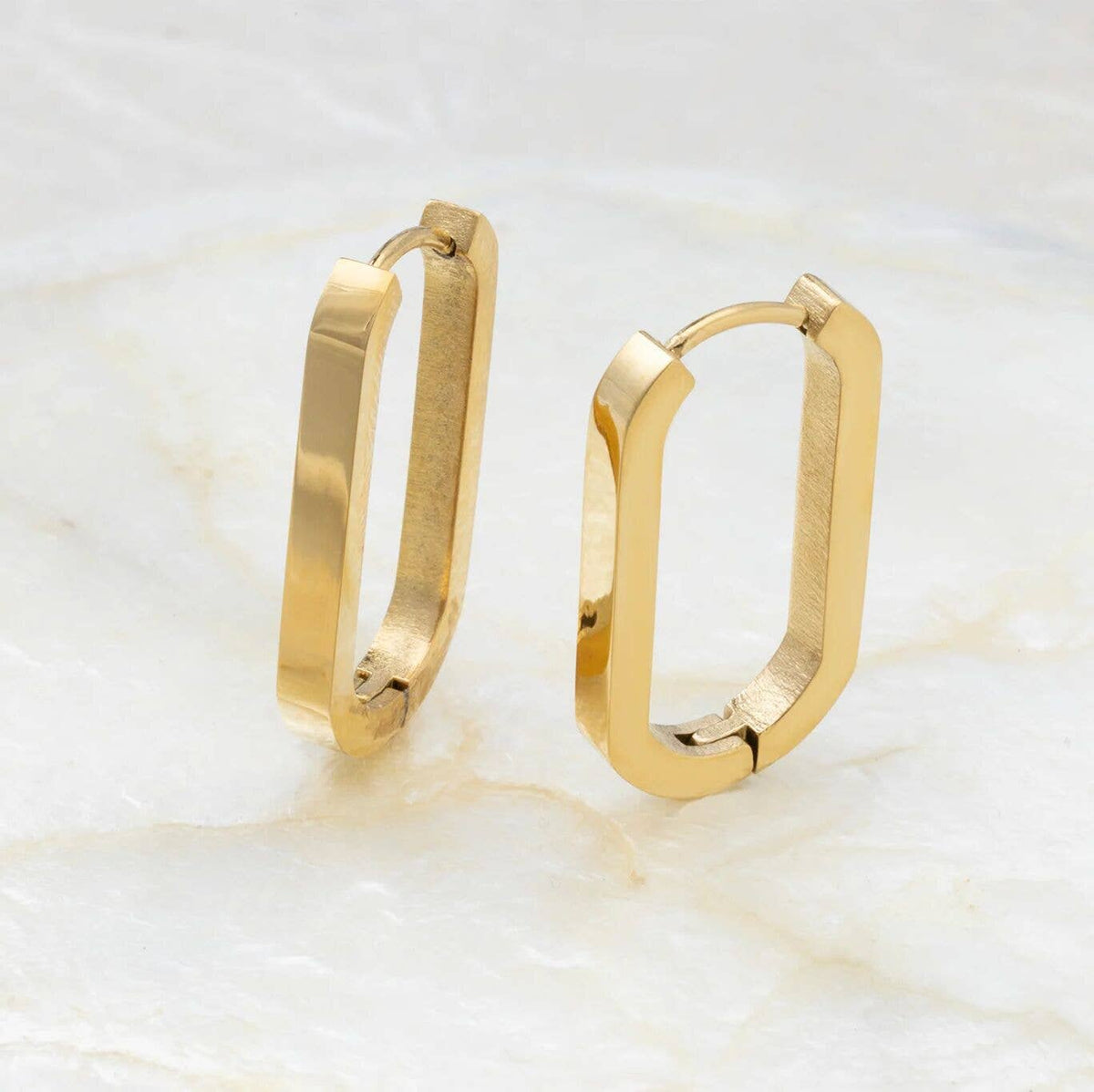 Oval Huggie Earrings - E109