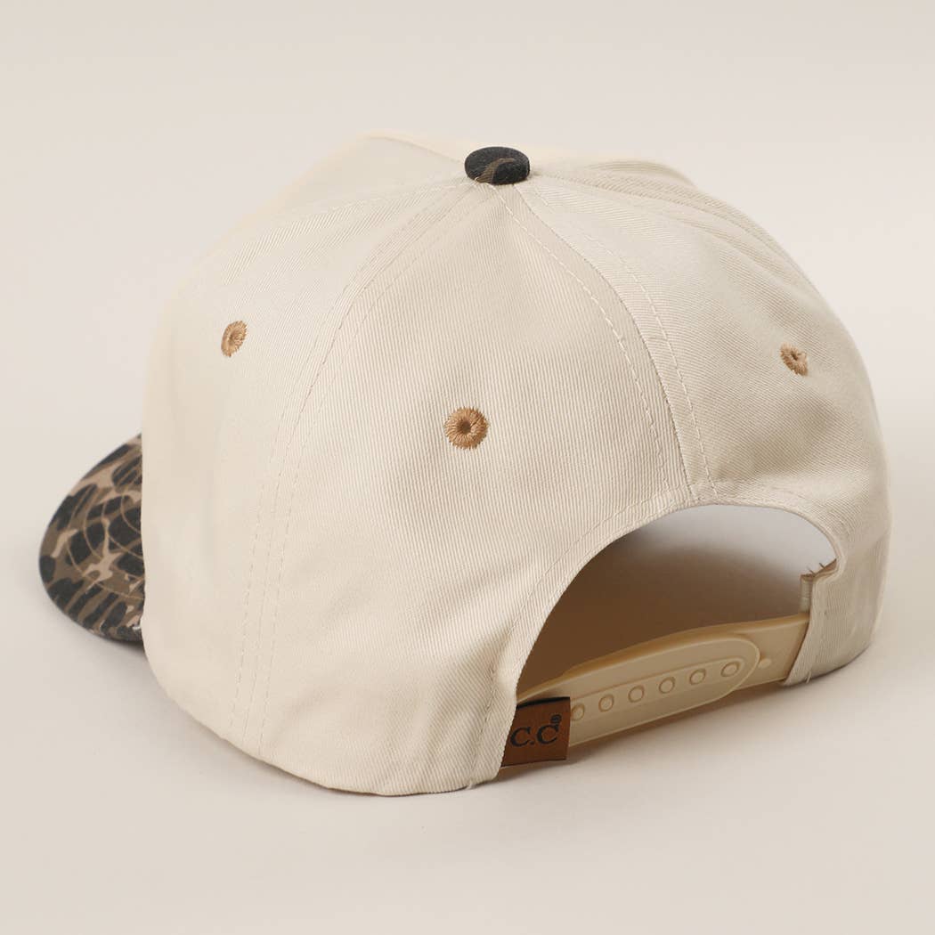 MADE IN AMERICA 3D Embroidered Two-Tone Leopard Brim Trucker: H4
